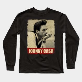 Johnny Cash - NEW RETRO STYLE Long Sleeve T-Shirt